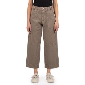 KUT FROM THE KLOTH Ashton Beige Green High Rise Utility Barrel Crop Jeans Sz 8